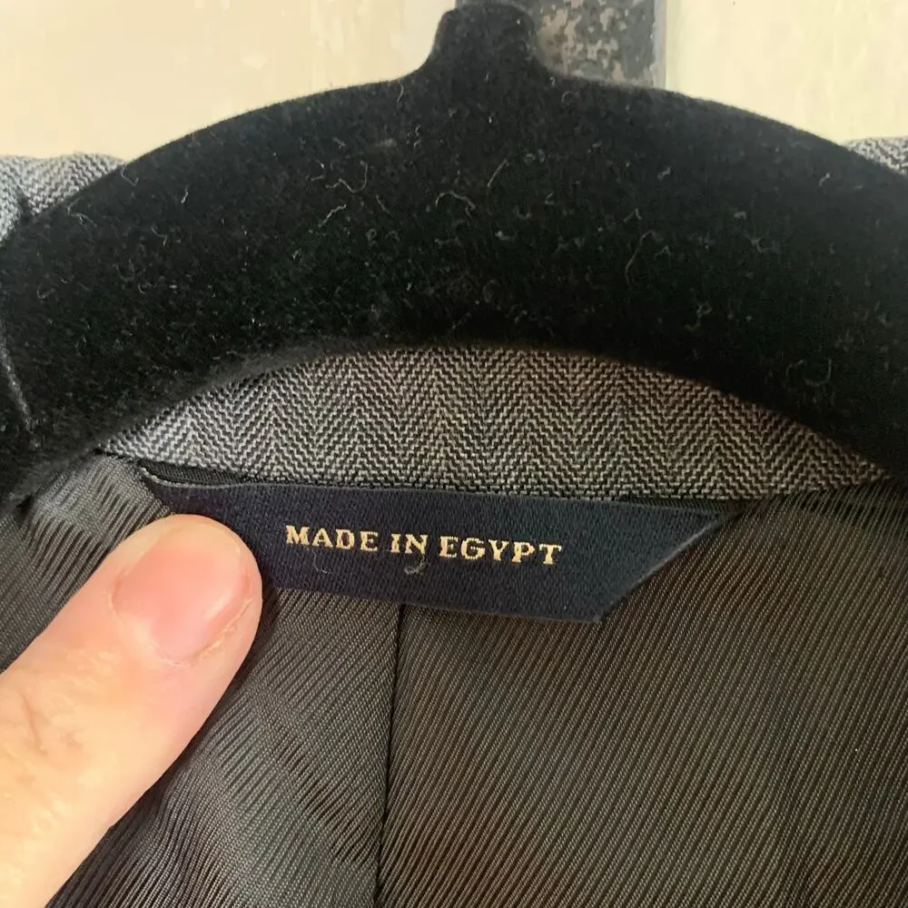 Banana Republic Men’s Gray Herringbone Sport Coat Blazer 42R Tailored